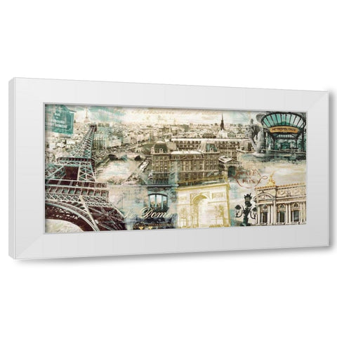 Paris White Modern Wood Framed Art Print by Burke, Tyler