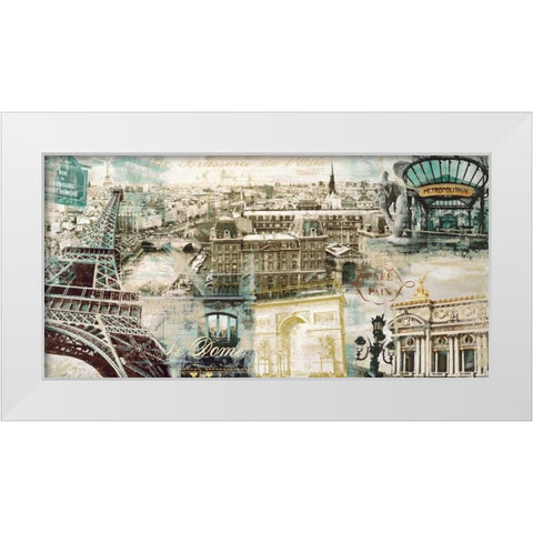 Paris White Modern Wood Framed Art Print by Burke, Tyler