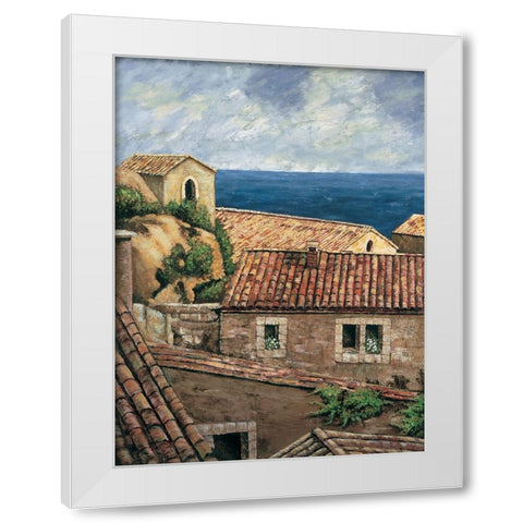 Coastal Village II White Modern Wood Framed Art Print by Young, Thomas