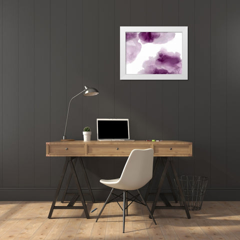 Elevate in Amethyst White Modern Wood Framed Art Print by Mitchell, Lauren