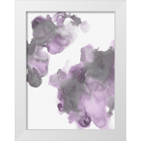 Elevate in Lavender II White Modern Wood Framed Art Print by Mitchell, Lauren