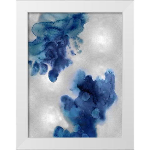 Entice in Indigo II White Modern Wood Framed Art Print by Mitchell, Lauren