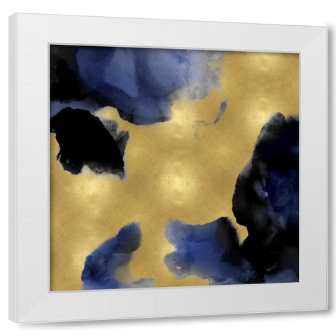 Midnight Gold II White Modern Wood Framed Art Print by Mitchell, Lauren