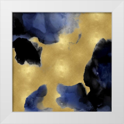 Midnight Gold II White Modern Wood Framed Art Print by Mitchell, Lauren