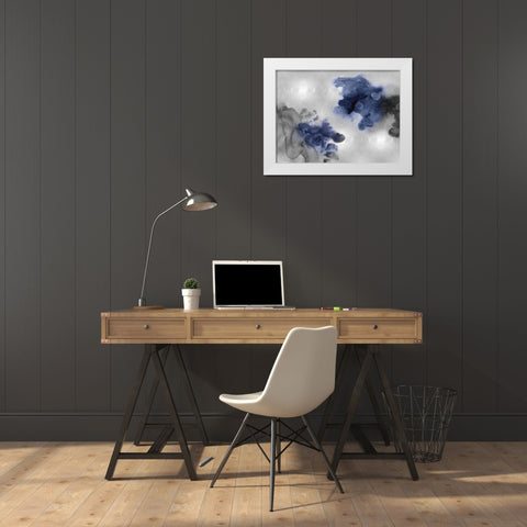 Tempting in Indigo White Modern Wood Framed Art Print by Mitchell, Lauren