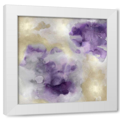 Whisper in Amethyst II White Modern Wood Framed Art Print by Mitchell, Lauren