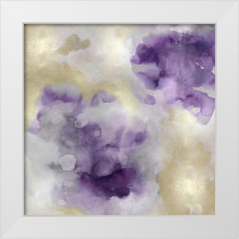 Whisper in Amethyst II White Modern Wood Framed Art Print by Mitchell, Lauren