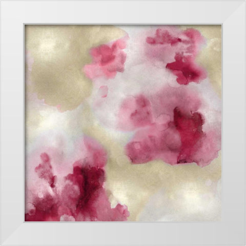 Whisper in Blush II White Modern Wood Framed Art Print by Mitchell, Lauren