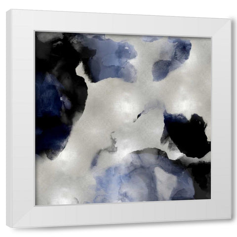 Whisper in Indigo II White Modern Wood Framed Art Print by Mitchell, Lauren