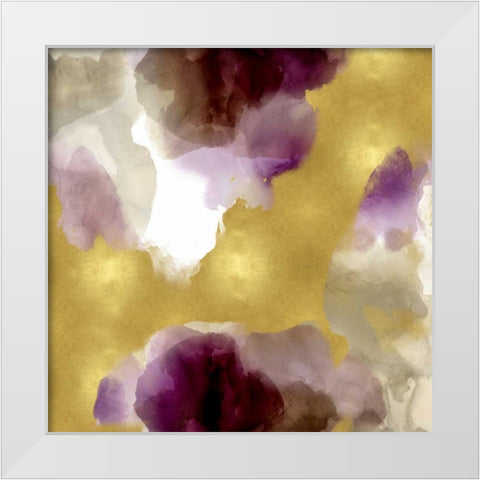 Whisper in Plum White Modern Wood Framed Art Print by Mitchell, Lauren