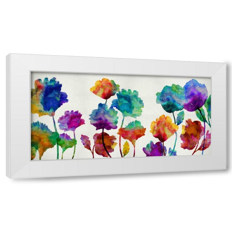 Playful Blossom White Modern Wood Framed Art Print by Austin, Vanessa