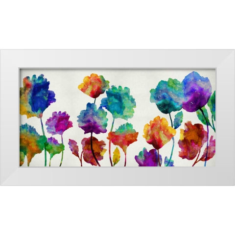 Playful Blossom White Modern Wood Framed Art Print by Austin, Vanessa