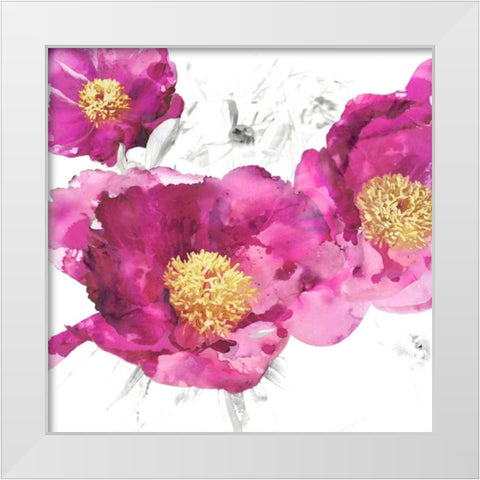 Pink Bloom I White Modern Wood Framed Art Print by Austin, Vanessa