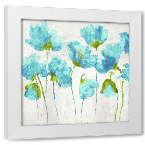 Aqua Friends I White Modern Wood Framed Art Print by Austin, Vanessa
