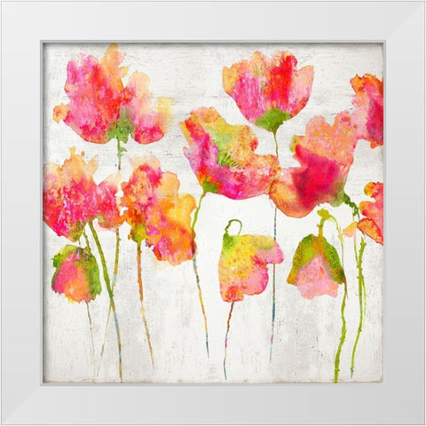 Gathering in Pink I White Modern Wood Framed Art Print by Austin, Vanessa