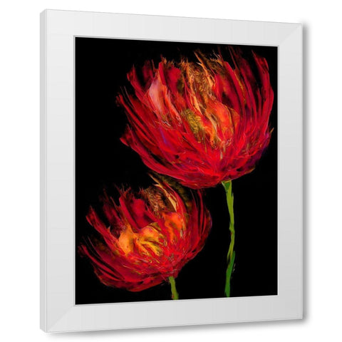 Red Tulips II White Modern Wood Framed Art Print by Austin, Vanessa