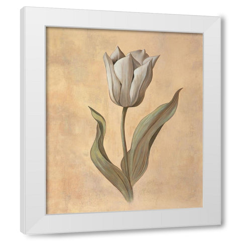 Tulip White Modern Wood Framed Art Print by Huntington, Virginia