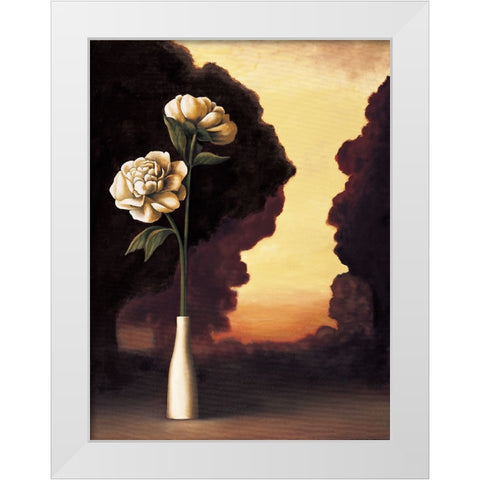 Floral Sunrise I White Modern Wood Framed Art Print by Huntington, Virginia