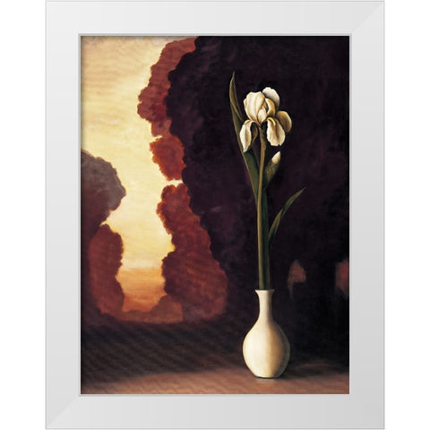 Floral Sunrise II White Modern Wood Framed Art Print by Huntington, Virginia