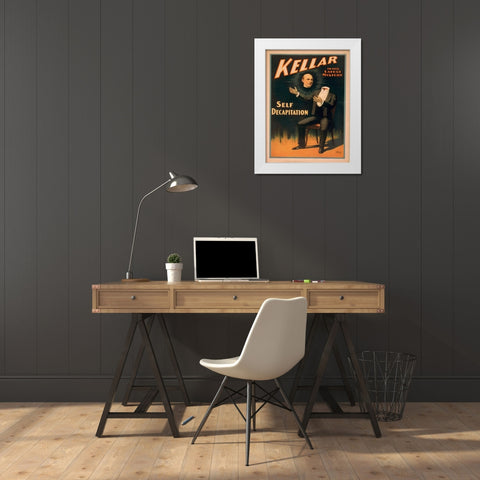 Kellar White Modern Wood Framed Art Print by Anonymous