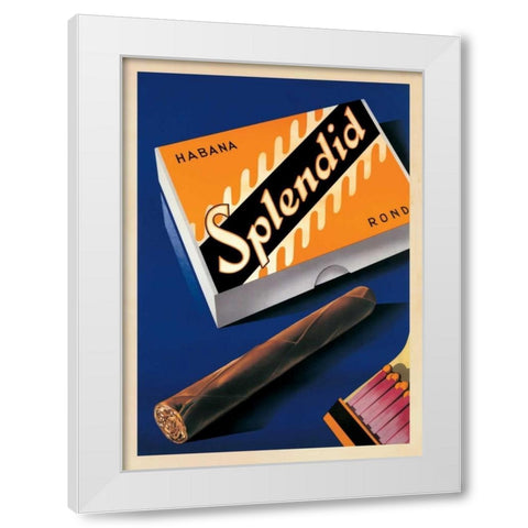 Splendid Habana-1930 White Modern Wood Framed Art Print by Neukomm, Fred