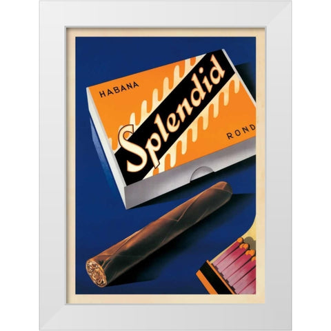 Splendid Habana-1930 White Modern Wood Framed Art Print by Neukomm, Fred