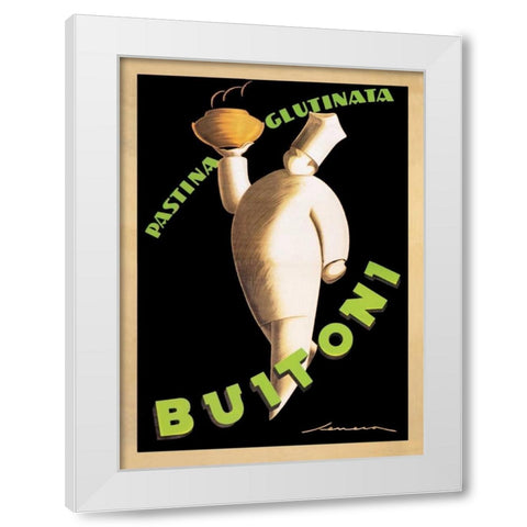Buitoni-1928 White Modern Wood Framed Art Print by Seneca, Federico