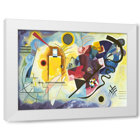 Gelb - rot - blau White Modern Wood Framed Art Print by Kandinsky, Wassily