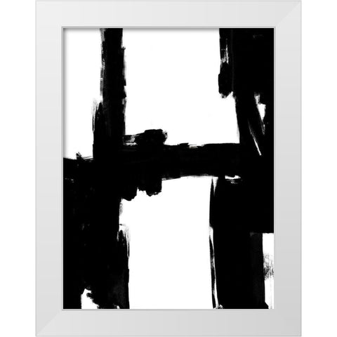 Structured II White Modern Wood Framed Art Print by Wise, Alex