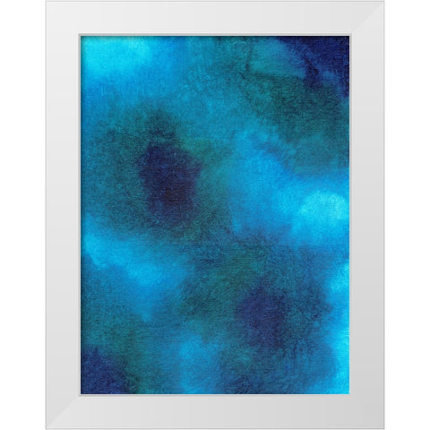 Blue Blend Exercise I White Modern Wood Framed Art Print by Zaremba, Hillel