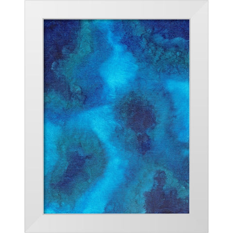 Blue Blend Exercise II White Modern Wood Framed Art Print by Zaremba, Hillel