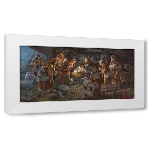 Immanuel  God With Us White Modern Wood Framed Art Print by Seward, James