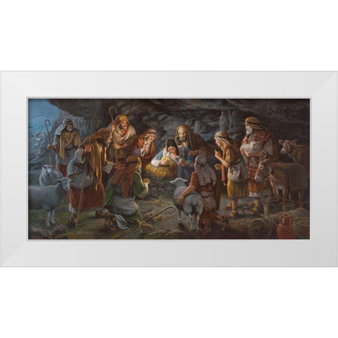 Immanuel  God With Us White Modern Wood Framed Art Print by Seward, James