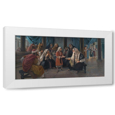 My Fathers Business White Modern Wood Framed Art Print by Seward, James