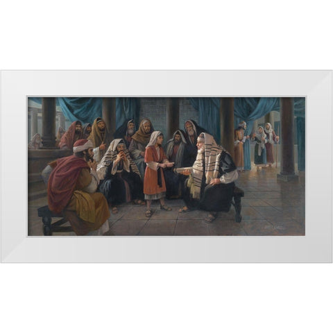 My Fathers Business White Modern Wood Framed Art Print by Seward, James