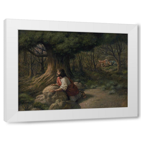 Thy Will Be Done White Modern Wood Framed Art Print by Seward, James