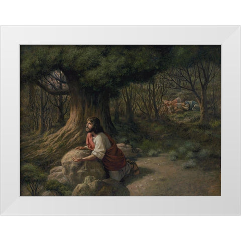 Thy Will Be Done White Modern Wood Framed Art Print by Seward, James