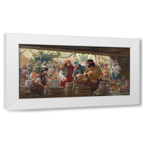 First Miracle White Modern Wood Framed Art Print by Seward, James