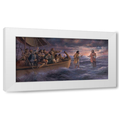 Be Not Afraid White Modern Wood Framed Art Print by Seward, James