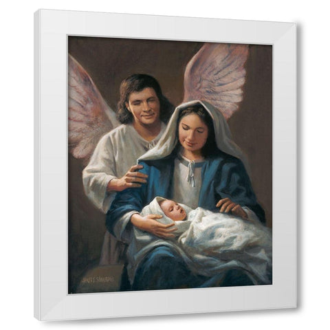 Behold, The Savior White Modern Wood Framed Art Print by Seward, James