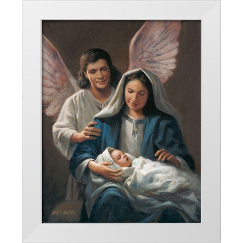 Behold, The Savior White Modern Wood Framed Art Print by Seward, James