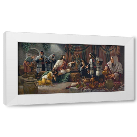Who Will Love Him More White Modern Wood Framed Art Print by Seward, James