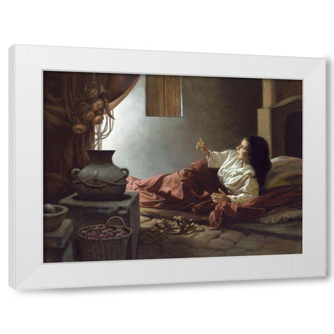 Blessed Among Women White Modern Wood Framed Art Print by Seward, James