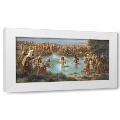 This is my son White Modern Wood Framed Art Print by Seward, James