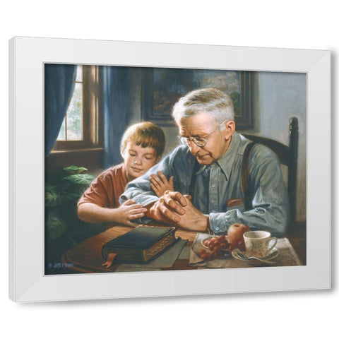 The Prayer White Modern Wood Framed Art Print by Seward, James