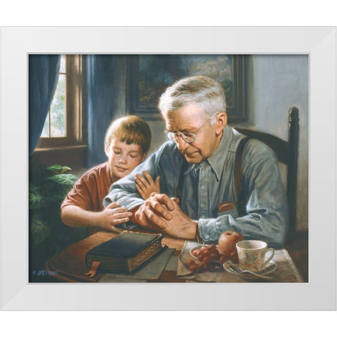 The Prayer White Modern Wood Framed Art Print by Seward, James