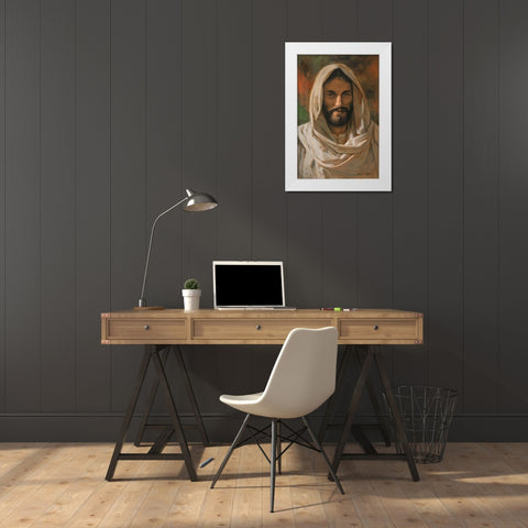 Come Unto Me White Modern Wood Framed Art Print by Seward, James