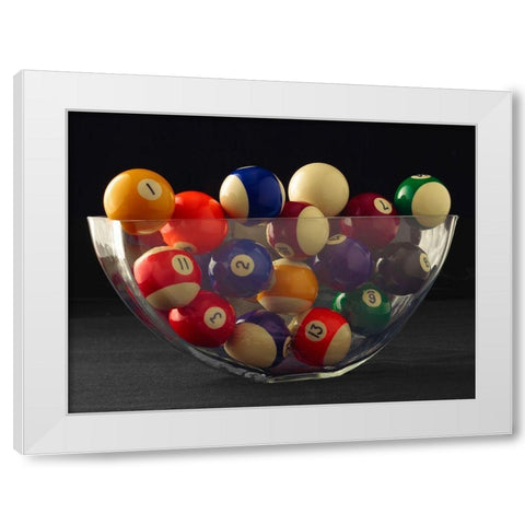 Billiards 2 White Modern Wood Framed Art Print by Reynolds, Richard