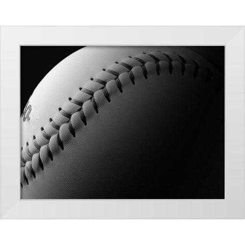 Softball White Modern Wood Framed Art Print by Reynolds, Richard