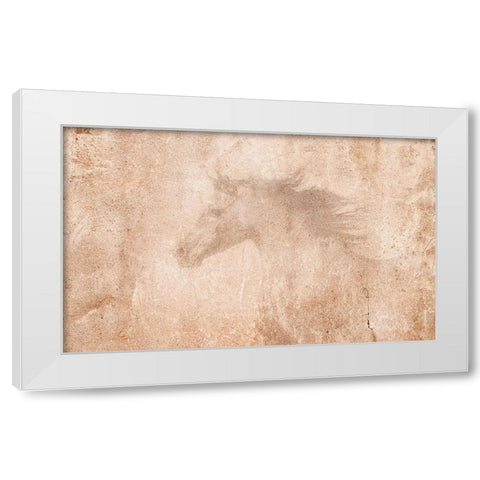 The Arab Horse White Modern Wood Framed Art Print by Dawson, Robert